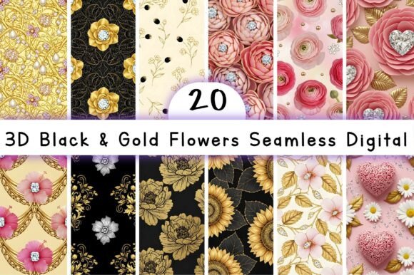 3D Black Gold Flowers Seamless Digital: A Comprehensive Guide