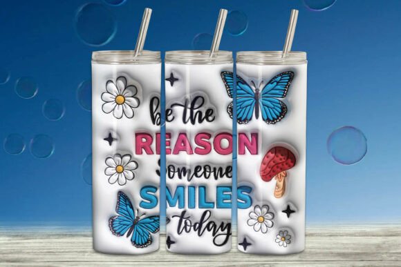 3D Inflated Mental Health PNG Tumbler – A Versatile Design Resource for Creative Professionals