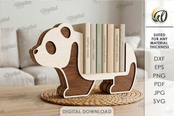 3D Panda Stand Organizer Laser Cut – A Smart Digital Design for Practical Organization