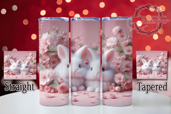 3D Pink Baby Rabbit Tumbler: A Stylish Digital Design for Creative Drinkware Projects