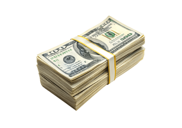3D Render Realistic Currency Money PNG
