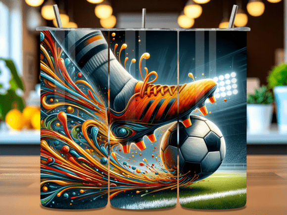 3D Soccer Kick Stadium Tumbler Wrap PNG: A Practical Design Resource for Creators
