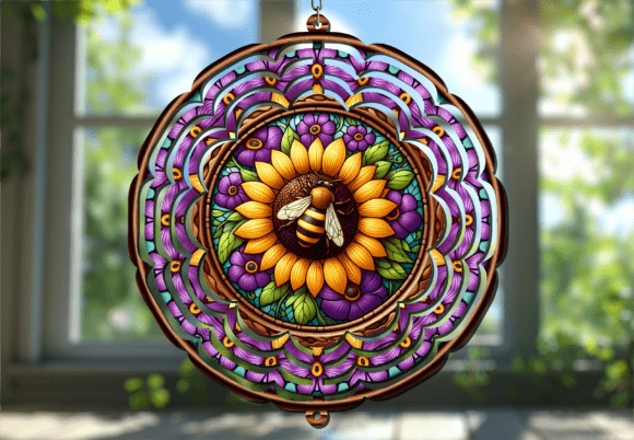 3D Sunflower Floral Bee Wind Spinner: A Modern Touch for Outdoor Decor