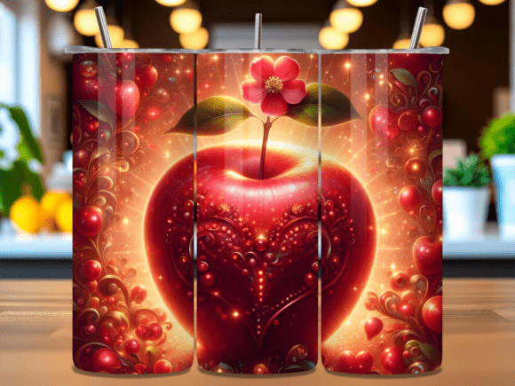 3D Whimsical Red Apple Tumbler Wrap PNG: A Practical Design Resource for Creators and Entrepreneurs