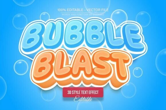 Bubble Blast 3D Editable Text Effect – A Designers’ Dream for Custom Typography