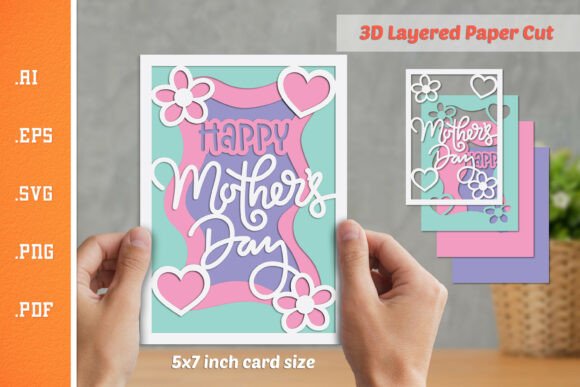 Discover the Beauty of 3D Layered Paper Cut SVGs for Mother's Day