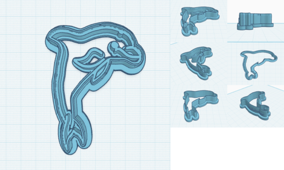Dolphin Cookie Cutters 3D Model for Printing