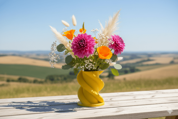 Elevating Modern Interiors with the 3D Twisted Spiral Vase STL 069
