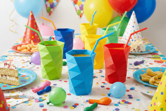 Geometric Party Tumbler: Reusable Design