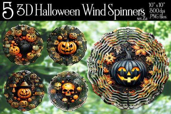 Halloween 3D Style Wind Spinners, S3