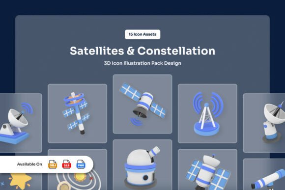 Satellites and Constellation 3D Icons: Choosing the Right Visual Tools for Space-Themed Projects