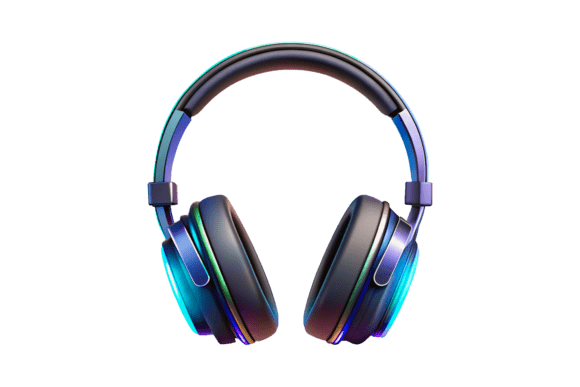 Stylish Wireless Headphone Clipart 3D PN: Enhancing Design Projects with Premium Visual Assets