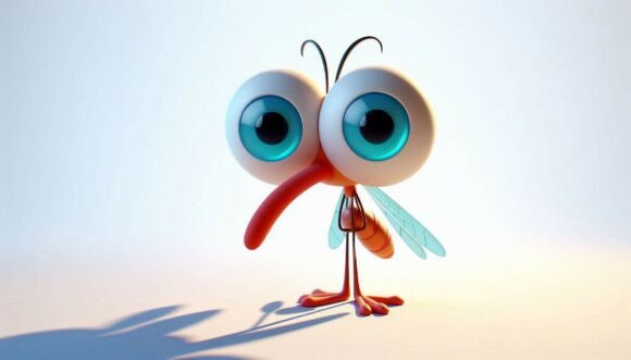 Vibrant 3D Mosquito: Creative Assets for Designers and Makers